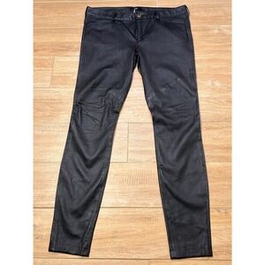 Tart Collections Black 100% Lamb Leather Moto Pants T7889LE001 Size 29